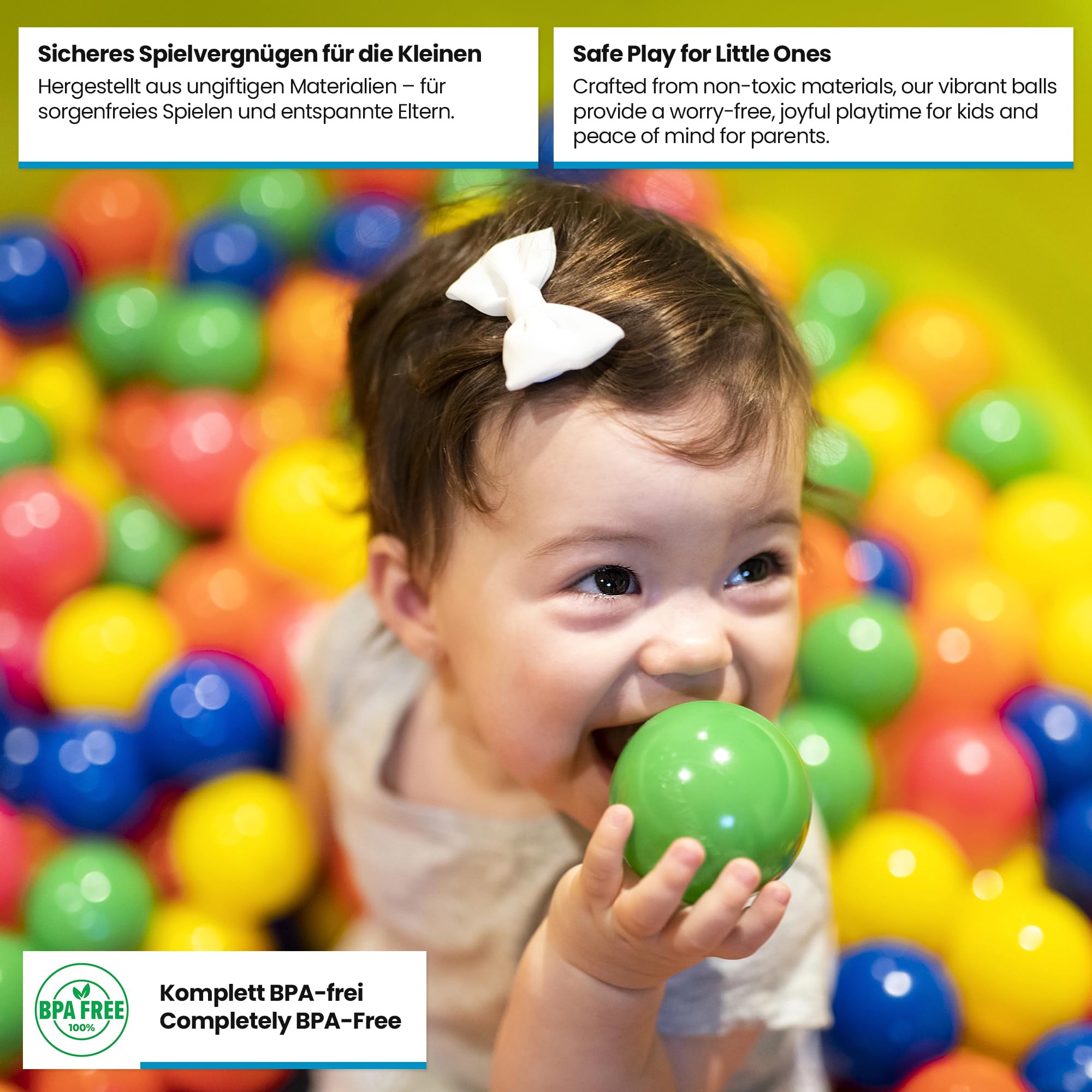 KOMBIUDA 60 Pièces Balles Plastique Résistantes Pour Aire De