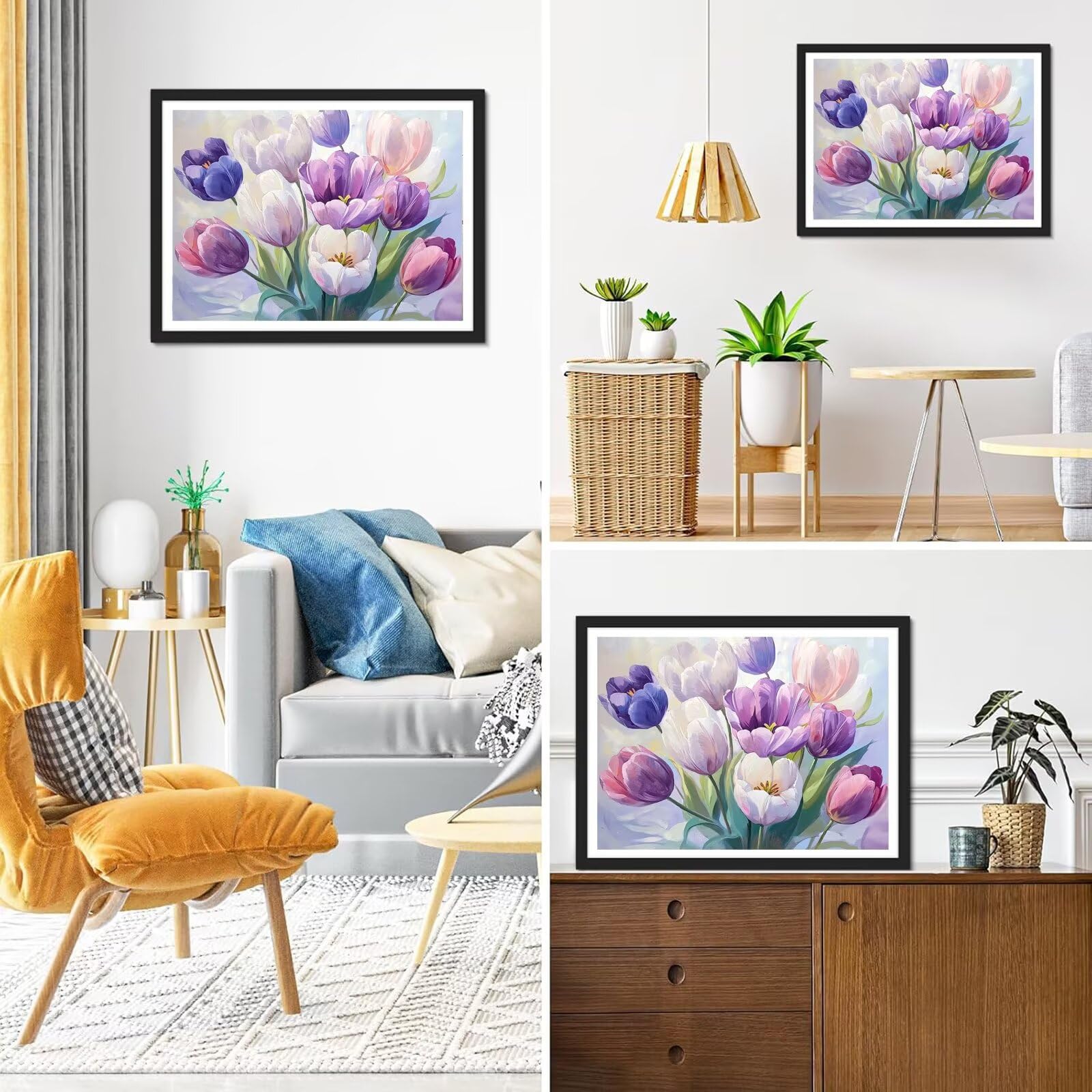 Diamond Painting Blume, 5D Diamond Painting Erwachsene 70x90cm qw1-635