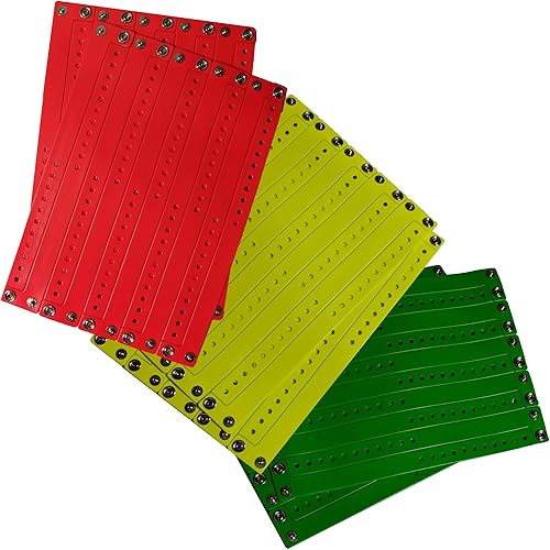 Pulseras de vinilo reutilizables - 20 rojos, 20 amarillos, 20 verdes, Vinilo, No es una piedra preciosa