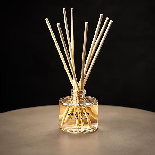 Miniatura 3 de Ash & Iron Fresh Horizon - Difusor de varillas de lujo, aroma de aire alpino y flor de cactus, 4.2 fl oz, 3 meses de duración, la frescura de la