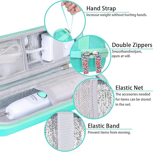 Miniatura 3 de khanka Estuche de viaje para cepillo de dientes eléctrico rígido con 2 tapas de pasta de dientes, compatible con Philips Sonicare ProtectiveClean