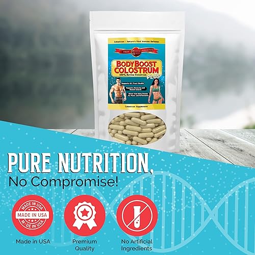 Miniatura 3 de Calostro 240 cápsulas - Suplemento de refuerzo inmunológico con inmunoglobulina y lactoferrina, polvo bovino alimentado con pasto, polvo de calostro