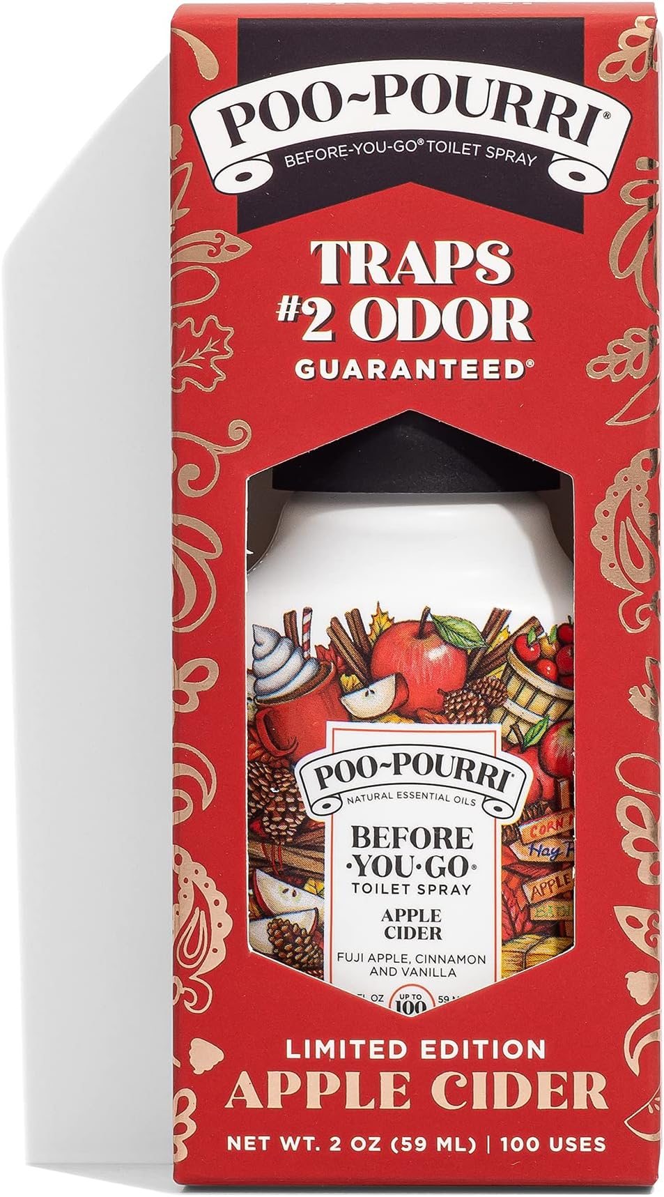 Poo-Pourri Before You Go Toilet Spray, 2 Fl Oz, Apple Cider (BB8684)