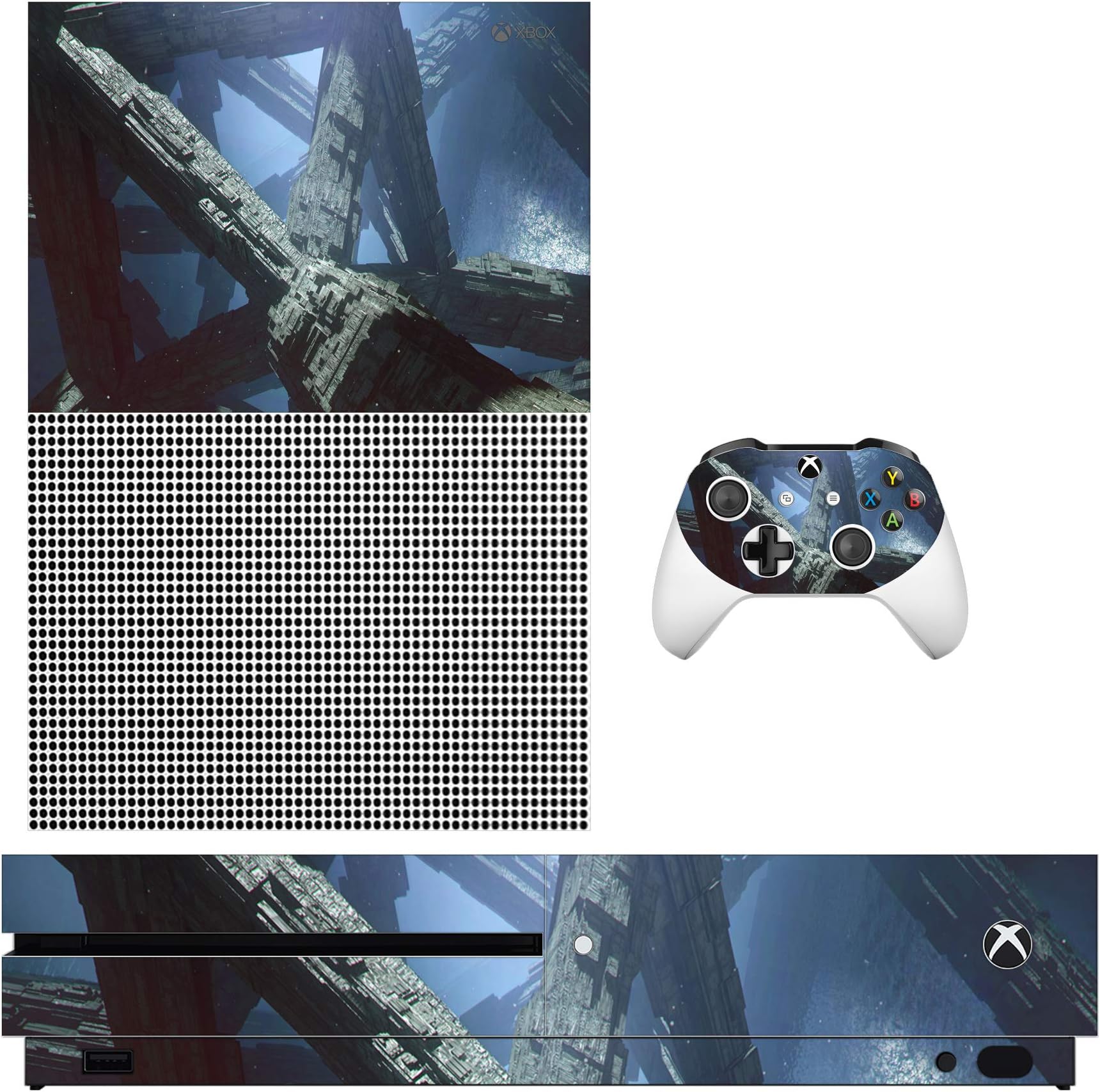 GADGETS WRAP Destiny 2 Planet io Concept Art Printed Skin for Xbox One S Console & Controller