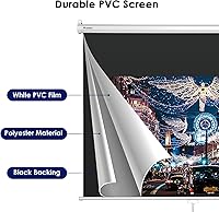 Vista 4 de 72" 16:9 Manual Pull Down Projector Screen 4K Self-Locking Home Theater Cinema Meeting Room Classroom Restaurant Bar Office