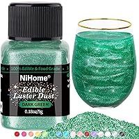 Vista 38 de NiHealth - Polvo comestible con purpurina brillante, polvo metálico, decoración de alimentos, espolvoreado, polvo brillante para bebidas, vino