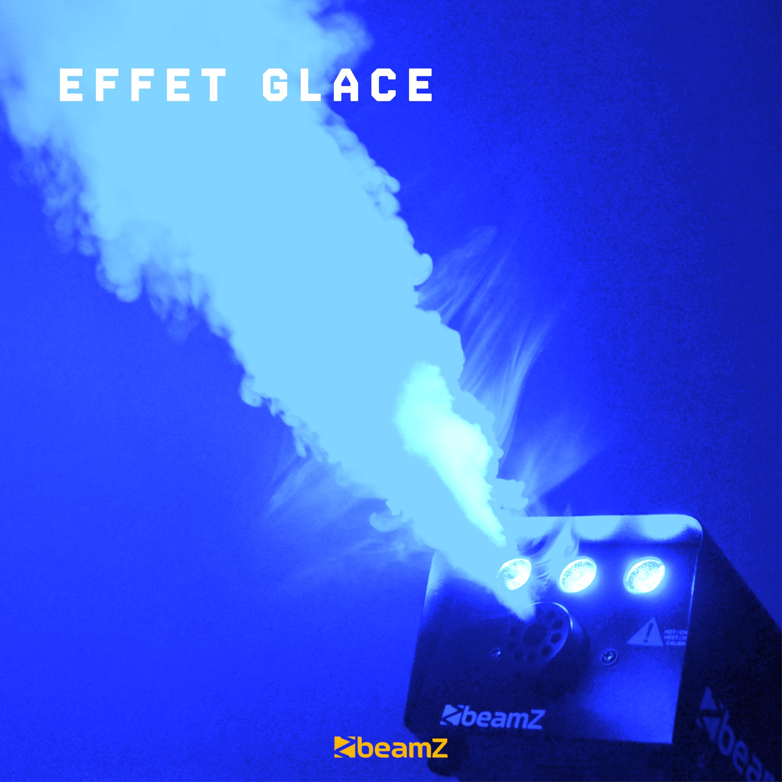 Beamz S700-LED Machine à Fumée avec LED Effet Glace, 700 Watts, 3x LED Bleu, 75m3 de Fumée par Minute, Réservoir de 250ml, Télécommande Filaire, Idéal pour Soirée, Animation et Mariage
