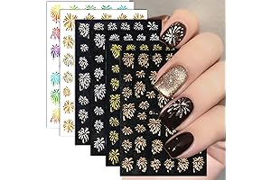 Golden Firework Nail Jewels: Illuminate Your New Year's Eve Manicure