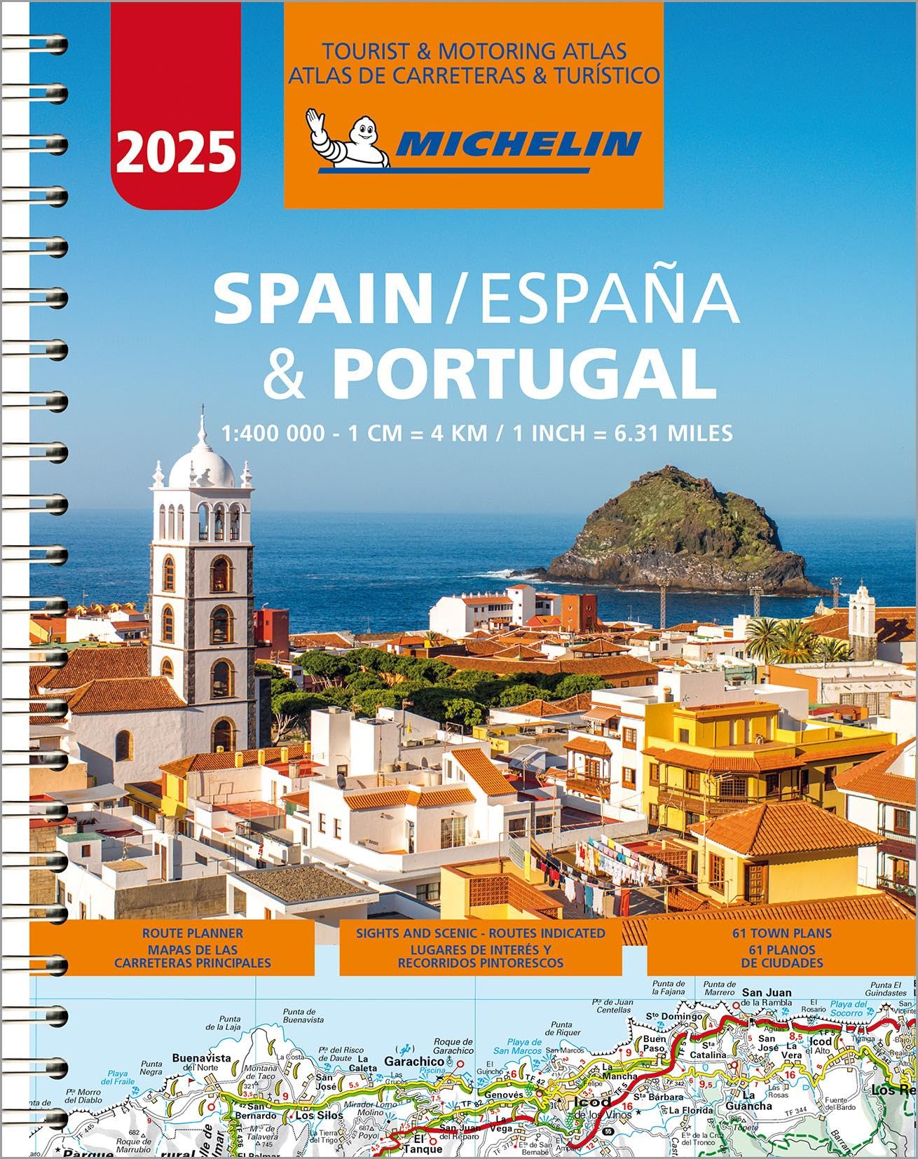 Spain & Portugal 2025 - Tourist and Motoring Atlas (A4-Spiral) (Atlas (Michelin))