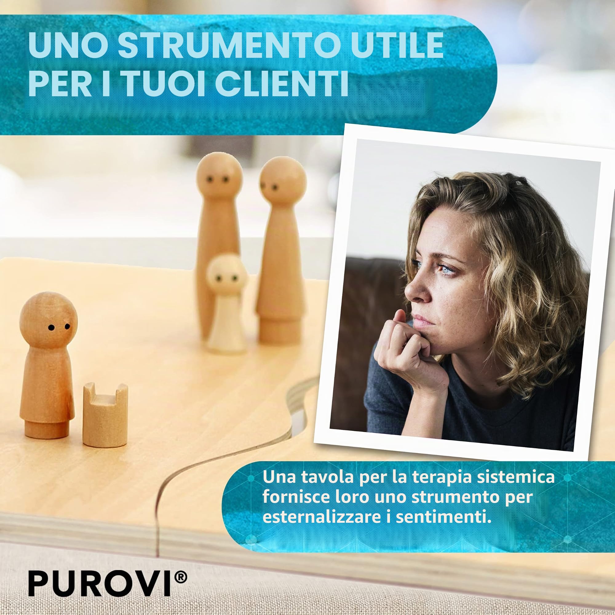 Giochi Bambini 3 Anni in su - Gioco da Tavolo Creativo ed Educativo per Bimbo e Bimba - Giocattoli in Legno Divertenti per Terapia Familiare