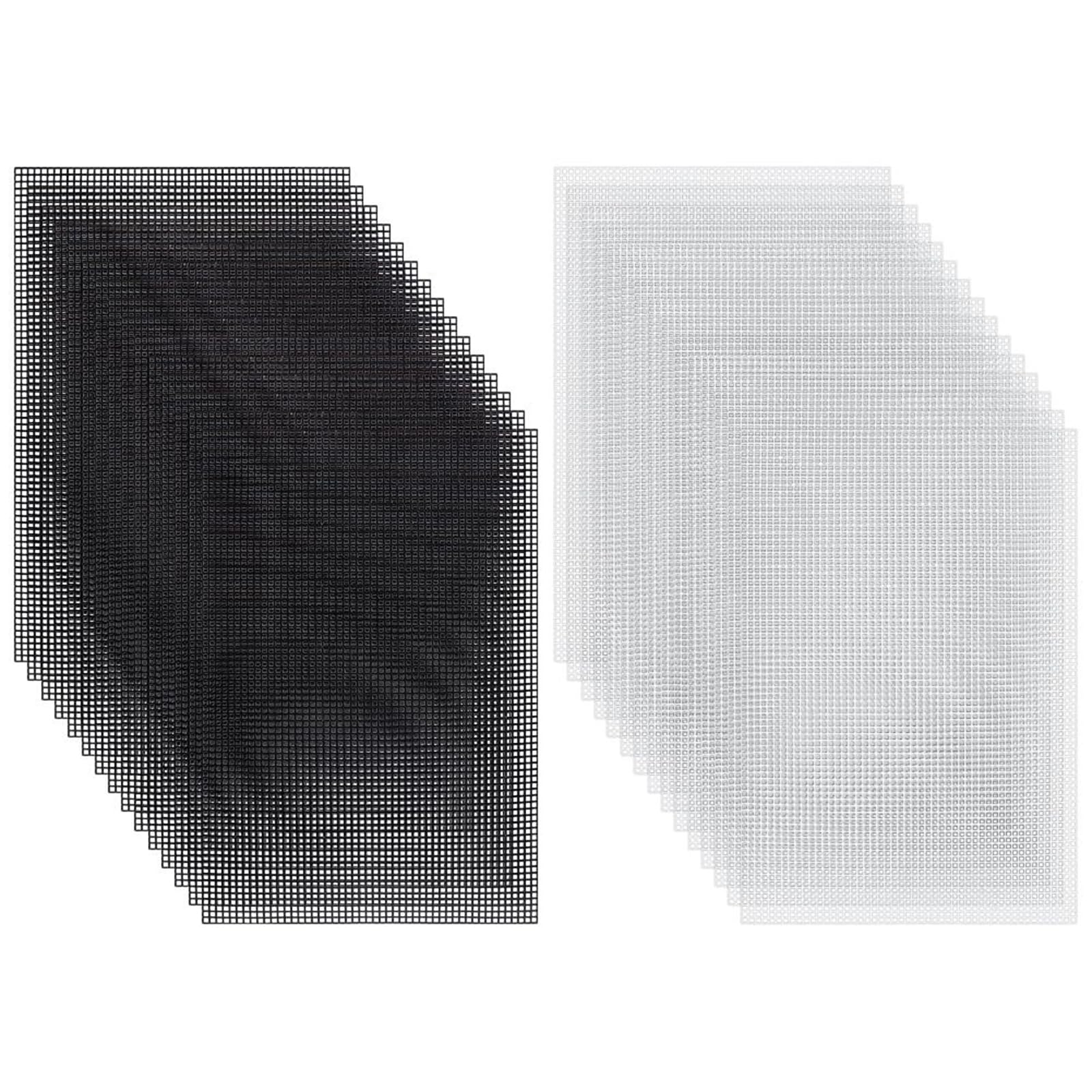 Jazuaiao 30Pcs Embroidery Canvas 30X20cm Gridded Knitting Net Board for Embroidery Decorative Stitching and Sewing Craft Meet Thread Net