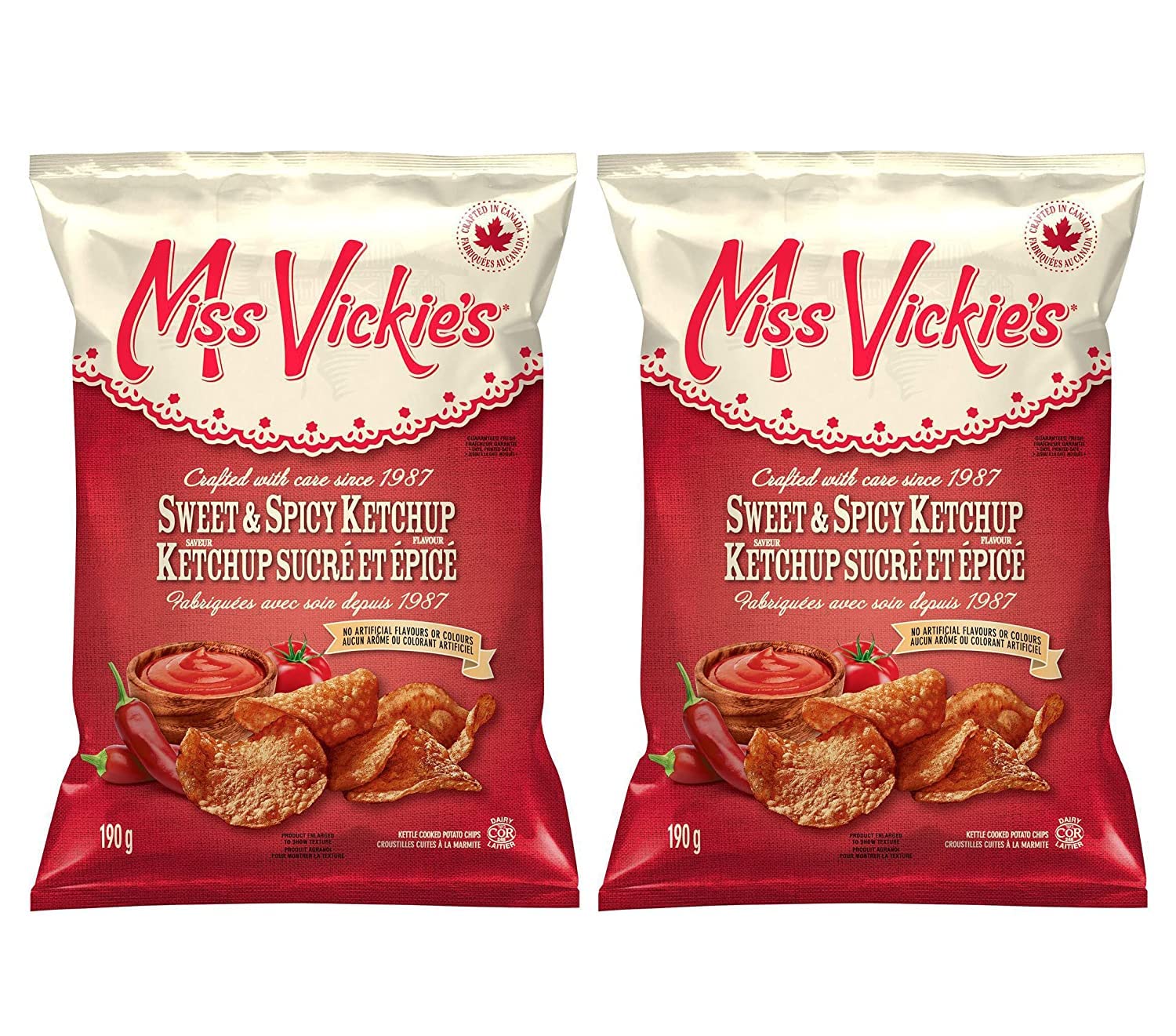 Buy Miss Vickies Potato Chips Sweet & Spicy Ketchup, 190g/8oz, 2Pack