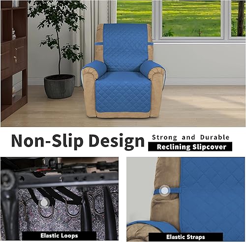 Miniatura 1097 de Easy-Going - Funda reversible para sofá, resistente al agua, con varillas de espuma y correas elásticas, protector de muebles para mascotas y perros