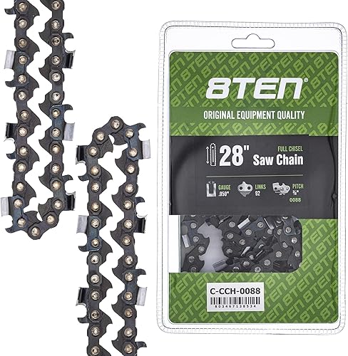 Vista 402 de 8TEN Cadena de motosierra para Husqvarna 254 455 340 351 353 350 55 455 Rancher Poulan Jonsered Echo 16 pulgadas .050 .325 66DL