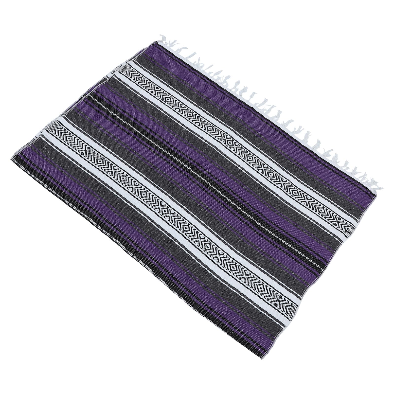 Couverture mexicaine violette 130x180 cm en coton pour yoga