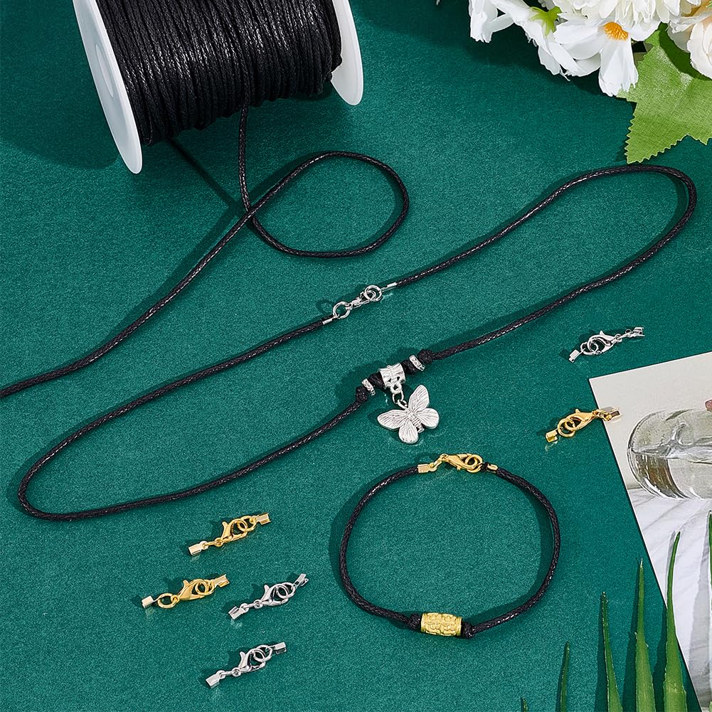 PH PandaHall 0.5mm Cordon Ciré, 106m Fil Ciré En Polyester