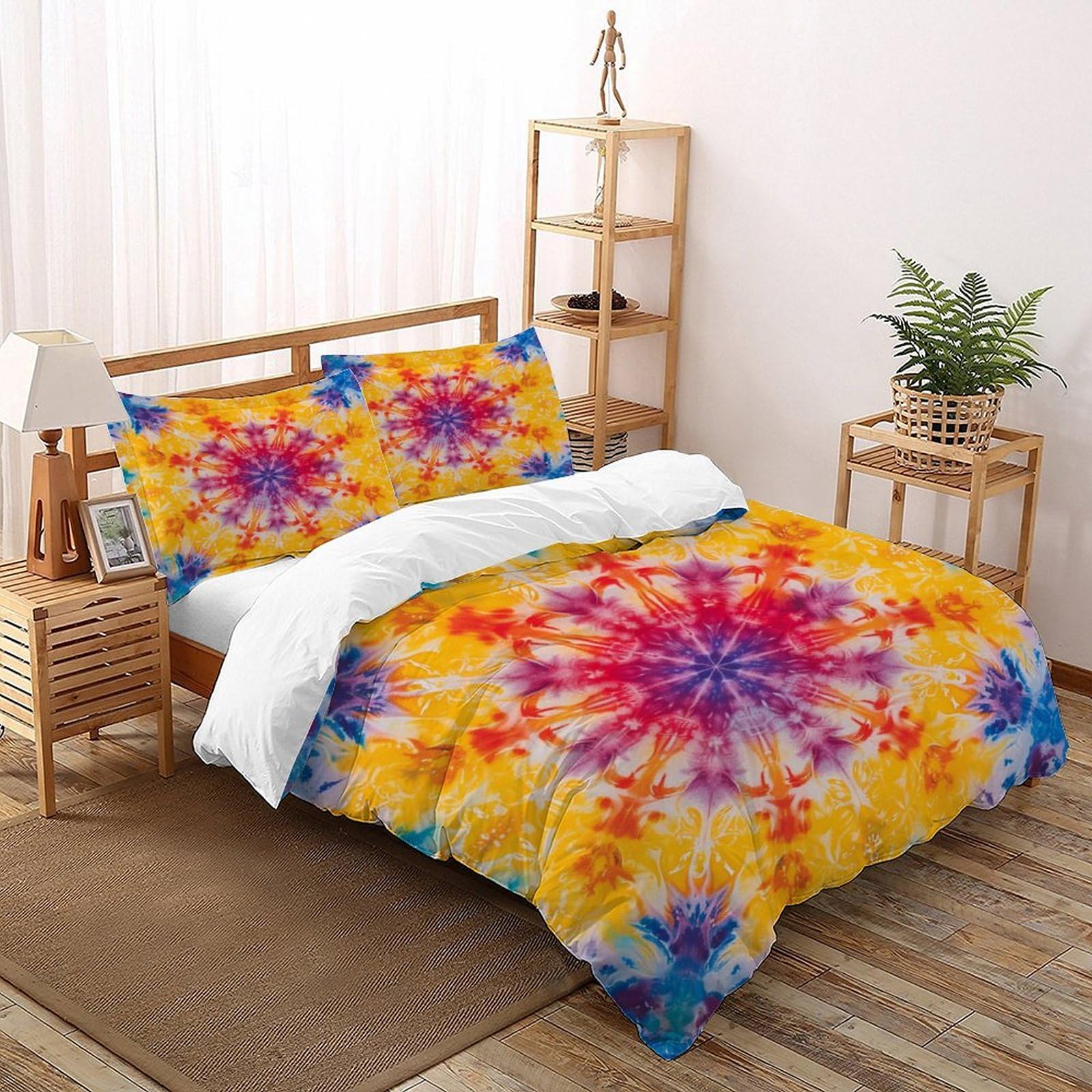 Parure de lit microfibre de 2 pièces Mandala housses de couettes douces pour un sommeil réparateur