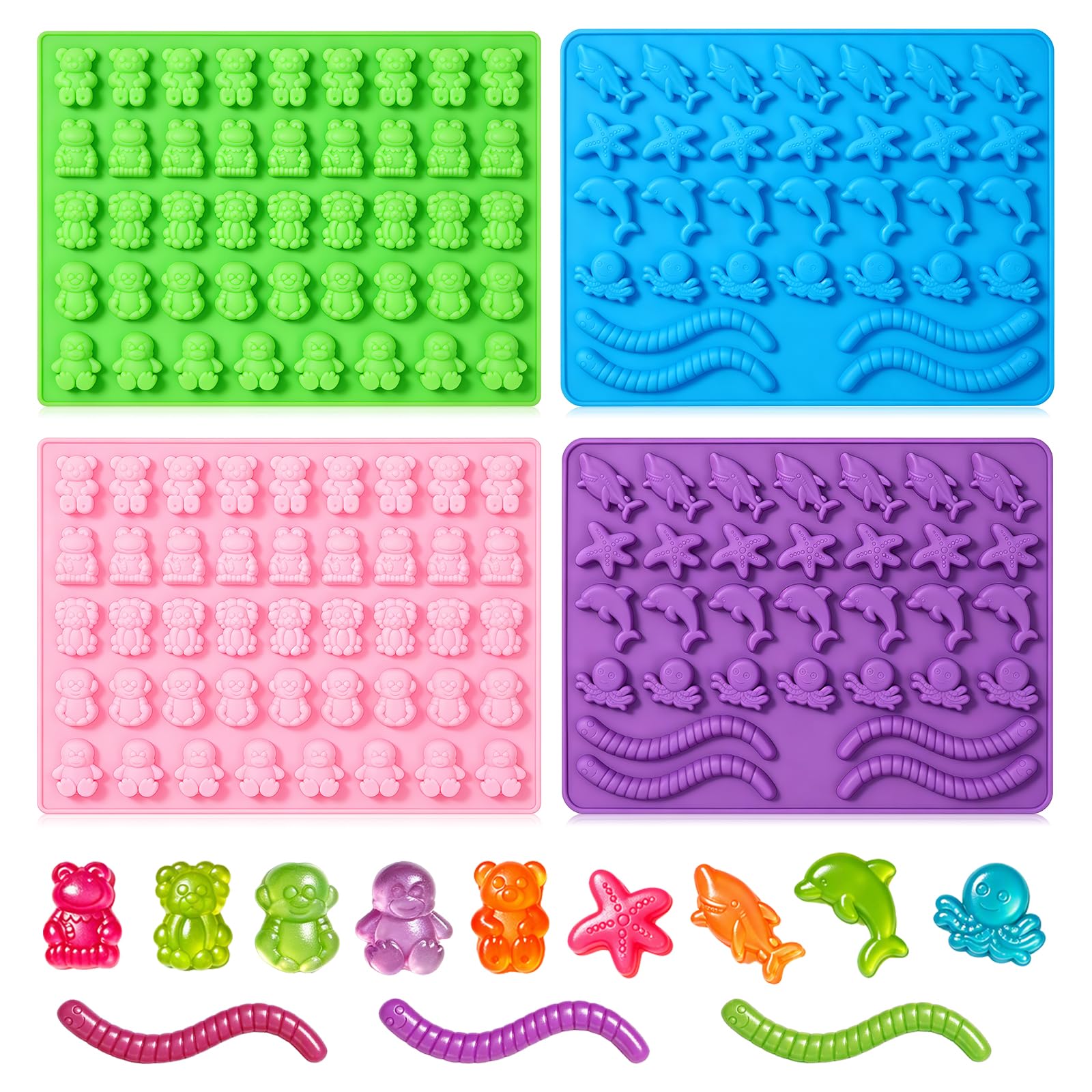 Gummy Molds Hard Candy Molds - Silicone Chocolate Molds Animal Ocean Molds