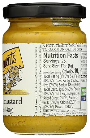 Tracklements, Mustard Strong English, 4.9 Ounce
