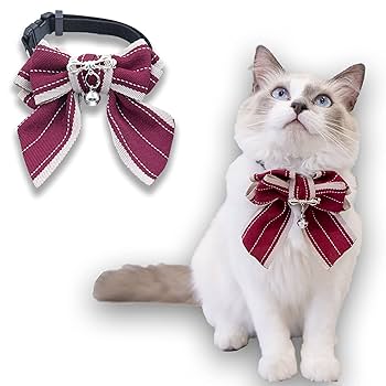 Amazon | 猫 首輪 鈴付き 取り外し可能 かわいい 猫用首輪 少女