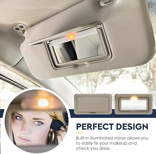 Miniatura 4 de Parasol para conductor y pasajero para Nissan Altima sin techo corredizo 2013, 2014, 2015, 2016, 2017 y 2018, reemplaza a 96400-3TA2A, 96401-3TA2A,