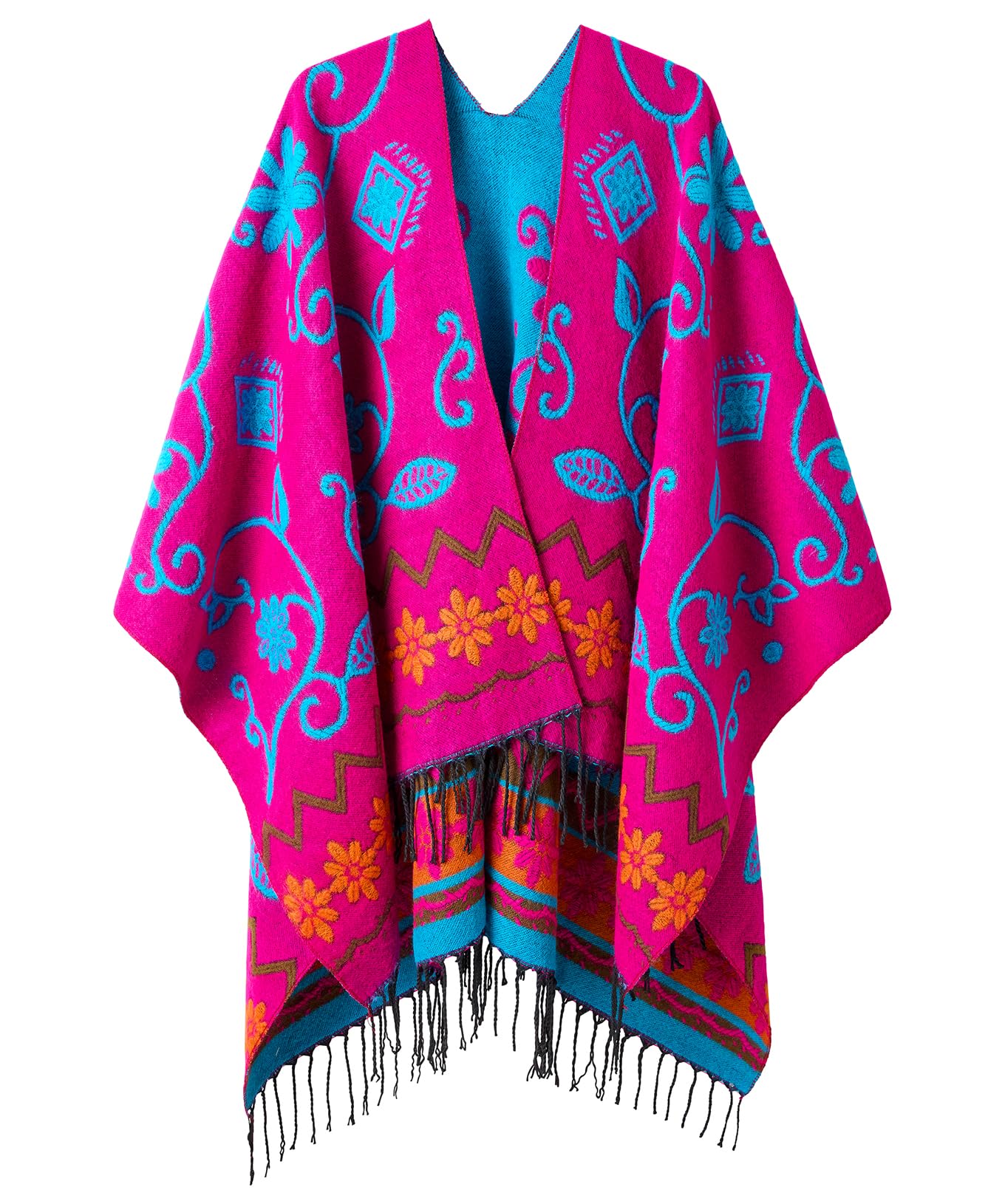 Joe Browns Women's Bold Reversible Boho Wrap, Pink, One Size