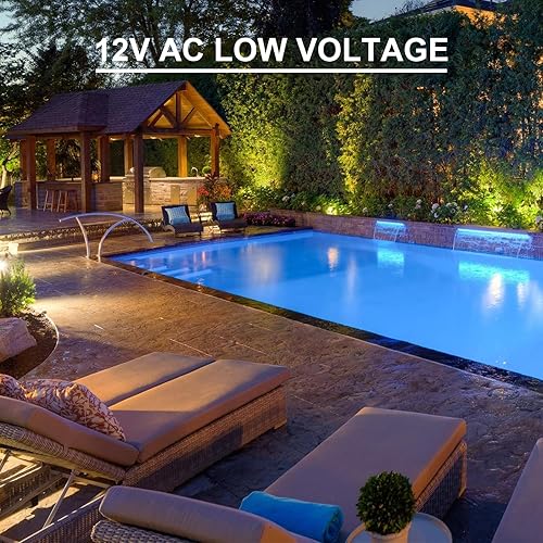 Miniatura 4 de GOODSMANN Luces de estanque de bajo voltaje para exteriores, foco LED sumergible bajo el agua, luces sumergibles 2PK 6W 580 lúmenes 3000K IP68 con