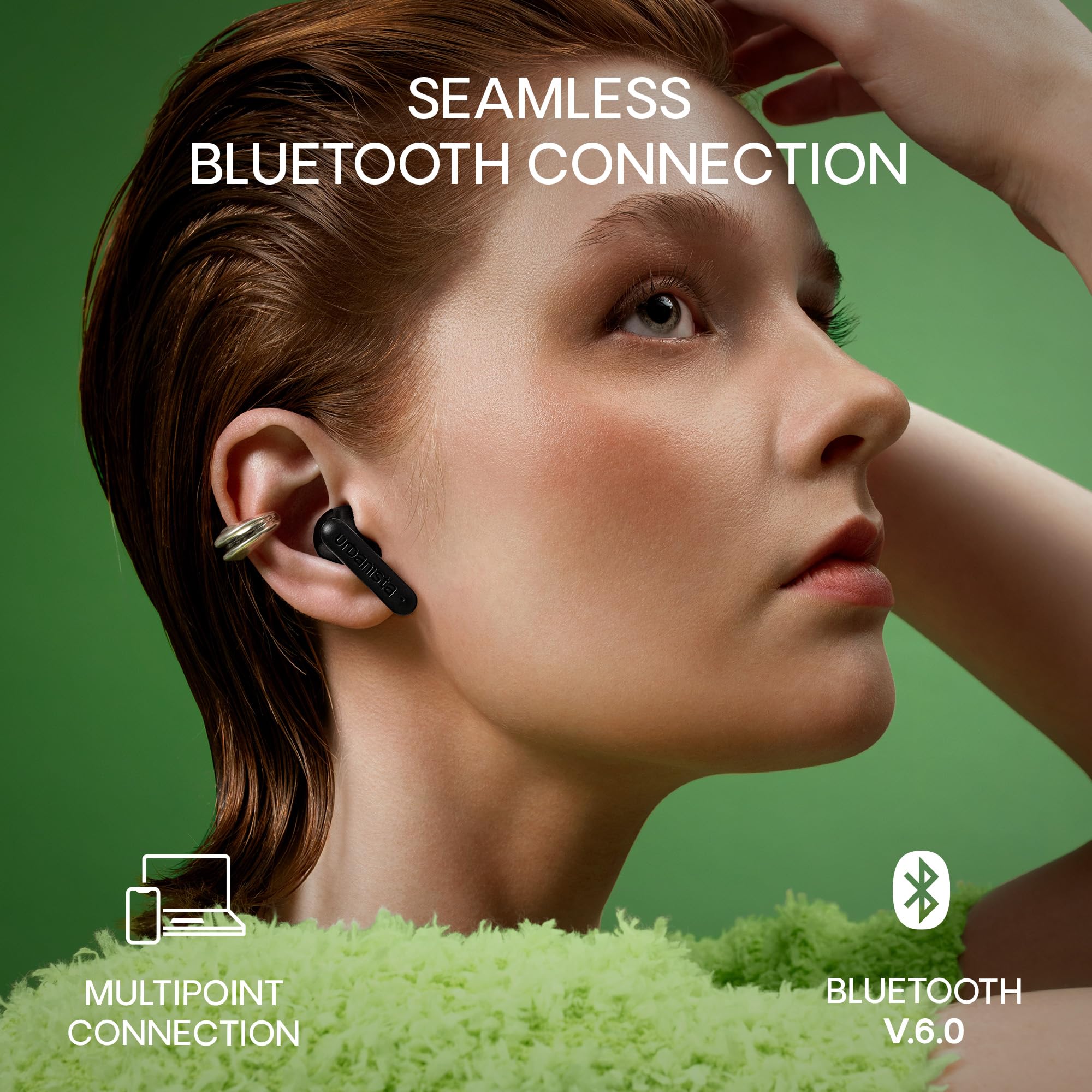 Urbanista Auricolari True Wireless, Bluetooth 6.0, connessione multipunto, batteria 25 ore, microfoni con cancellazione del rumore, comandi touch, resistenti all'acqua, cuffie intrauricolari compatte