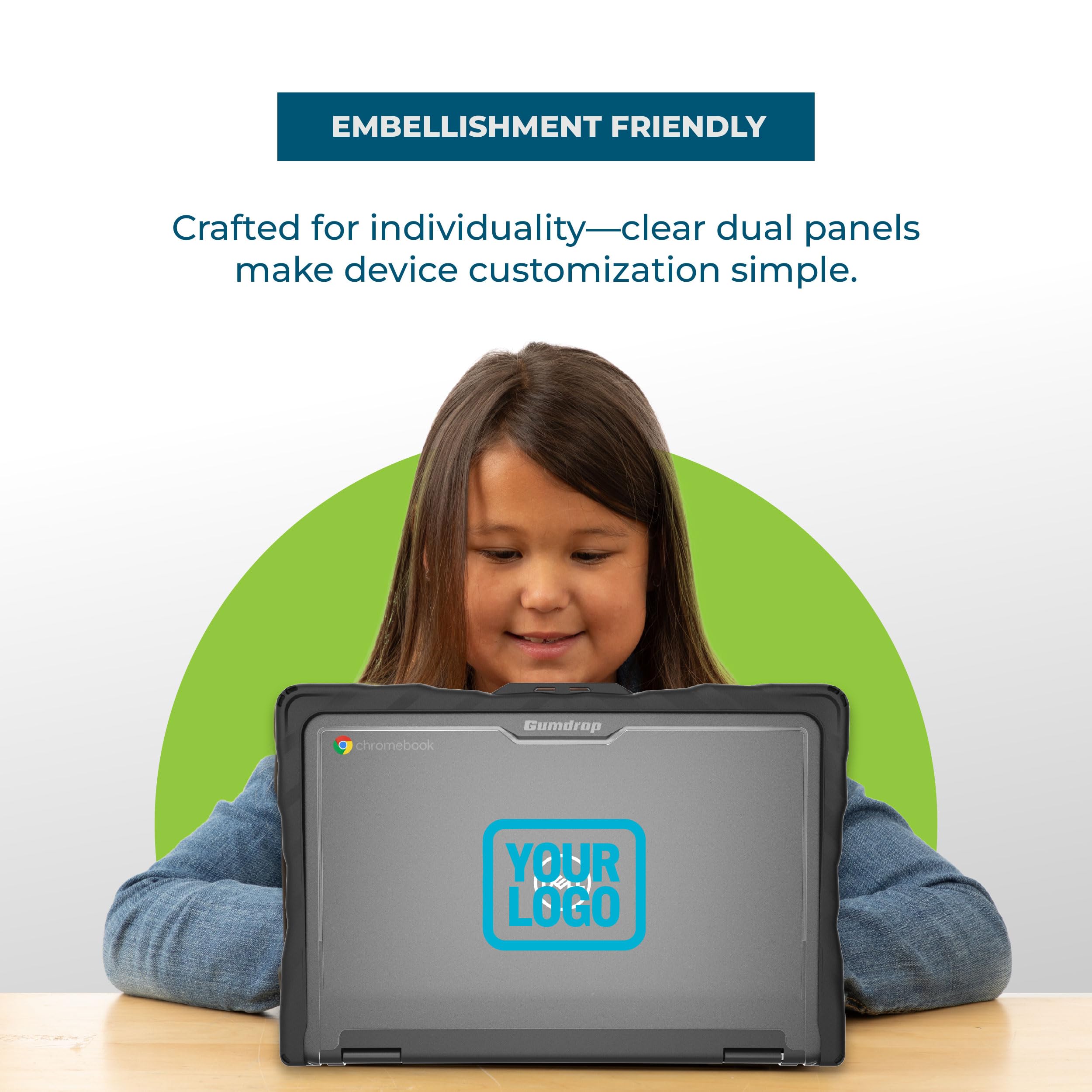 Gumdrop DropTech - Funda rígida para Laptop DELL Chromebook 3120 | 3110 | 3100 (Clamshell), Resistente a Prueba de caídas, a Prueba de Golpes, protección fiable para Dispositivos para Estudiantes de