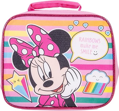 Miniatura 7 de Juego combinado de mochila de Minnie Mouse, juego de mochila de 4 piezas para niñas de Minnie Mouse de Disney - Kit de mochila y almuerzo, Rosa,