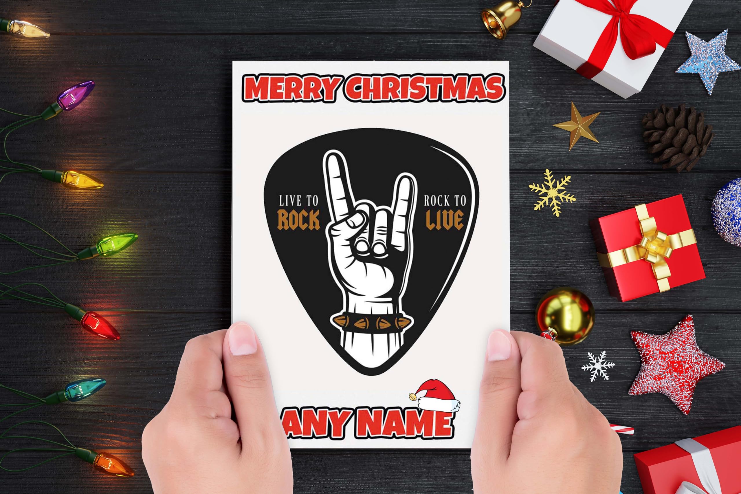 AK Giftshop Personalised Funny Christmas Card - Santa Taking A Dump Down The Chimney - View #7