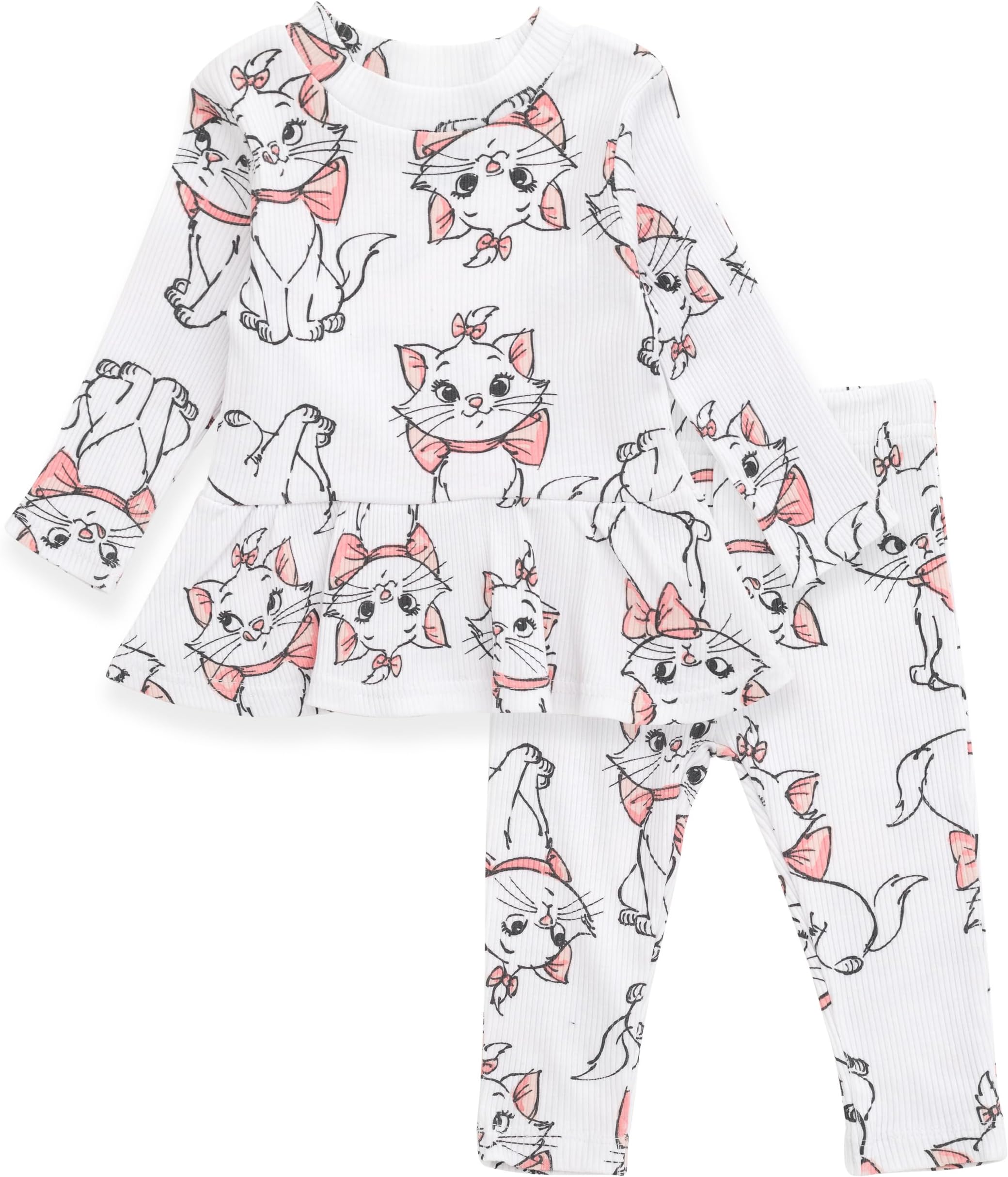 Girls 2 Piece Rib Knit Top and Pants Set