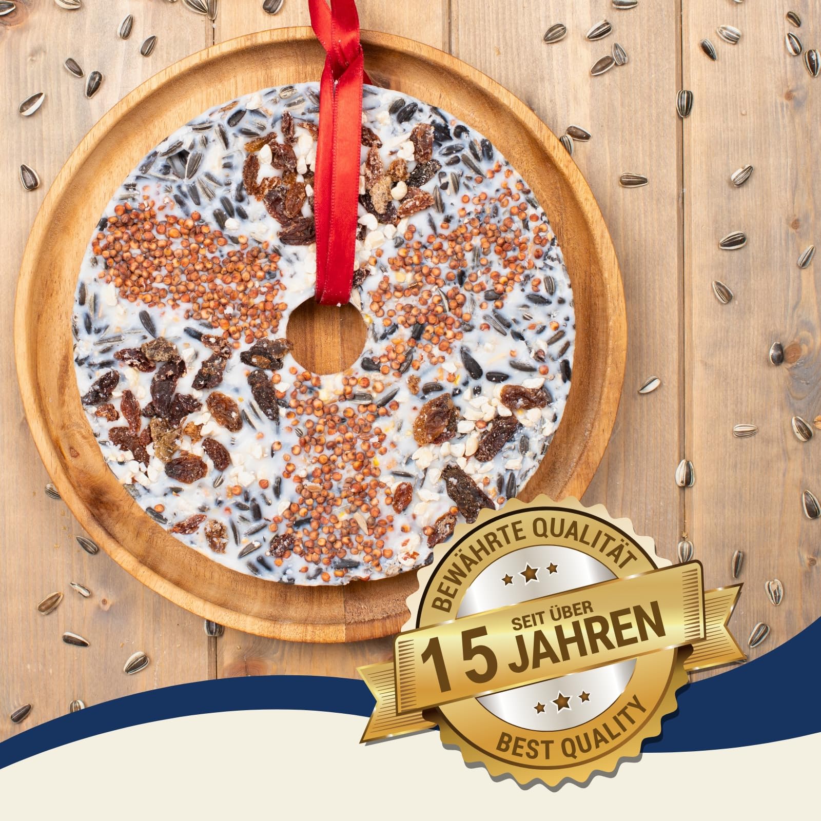 Lyra Pet® 3 x 6 STK. Vogeltaler je ca. 460 g fettreiches Vogelfutter Vögel | Energiequelle für Wildvögel im Sommer & Winter - Ideal zum Aufhängen auf Balkon & Terrasse - Nährstoffreich & dekorativ