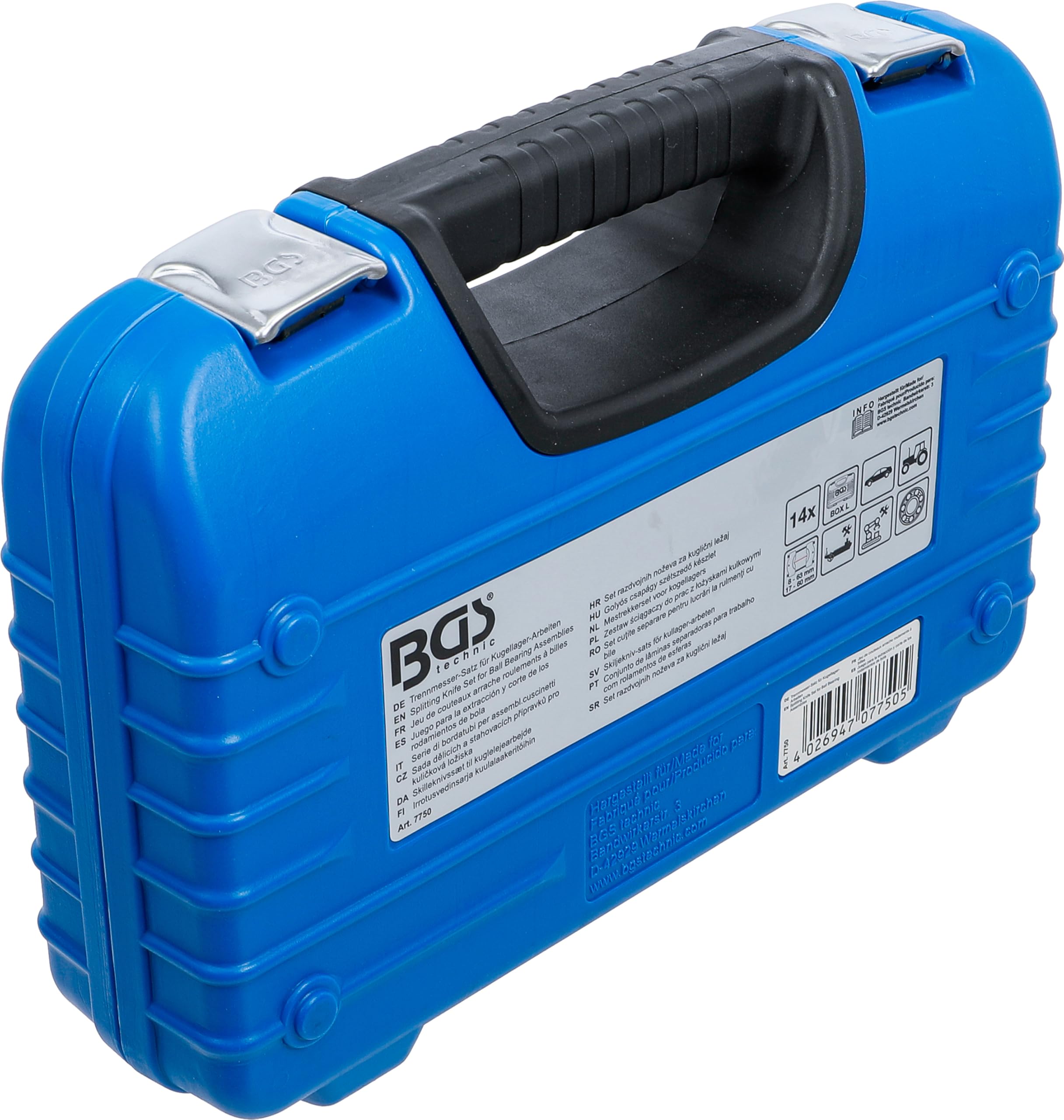 BGS 7750 | Juego para la extracción y corte de los rodamientos de bola | 14 piezas