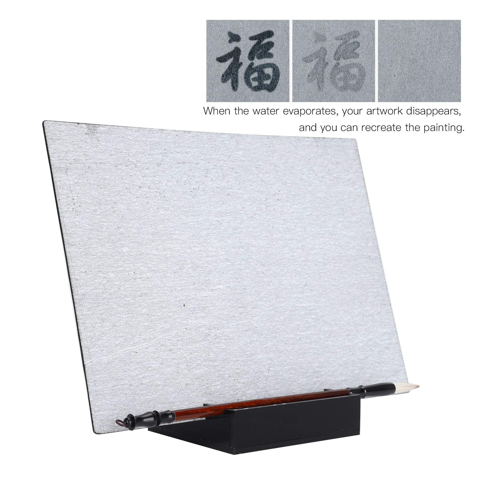 Buddha Board Wasser-Schreibset – 300 X 215 Mm Großer Zeichenblock mit Pinsel und Wasserbehälter Zum Malen, Kritzeln, Kunst und Zur Entwicklung Kreativer Fähigkeiten.
