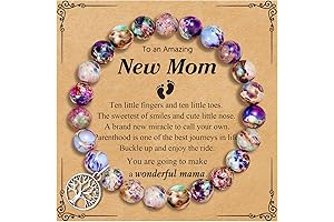 Engraved Natural Stone Bracelets with Inspirational Message