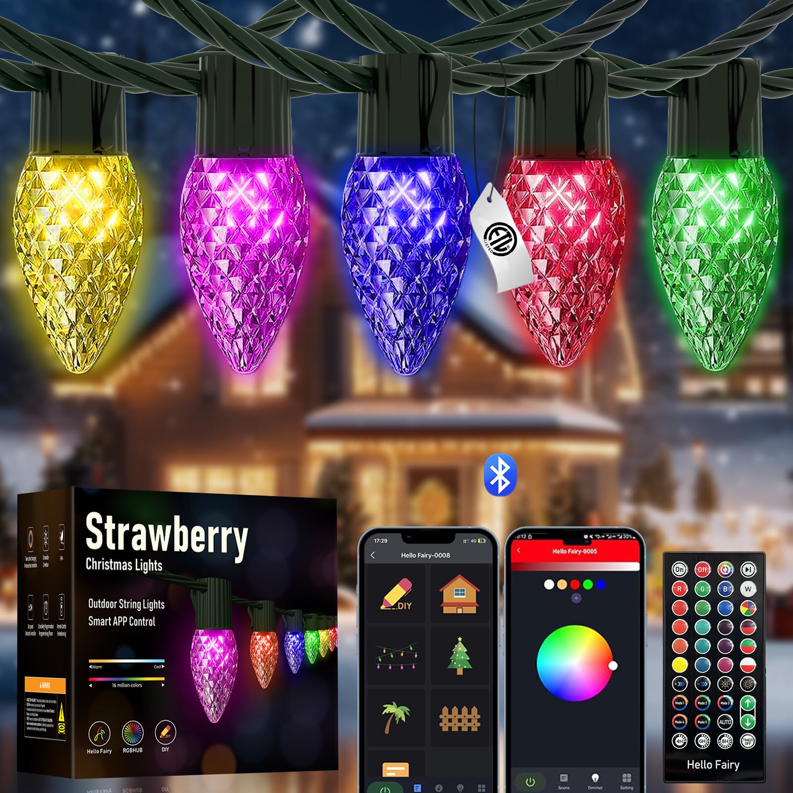 Photo 1 of Soiarllt C9 Smart RGB LED String Lights 66ft