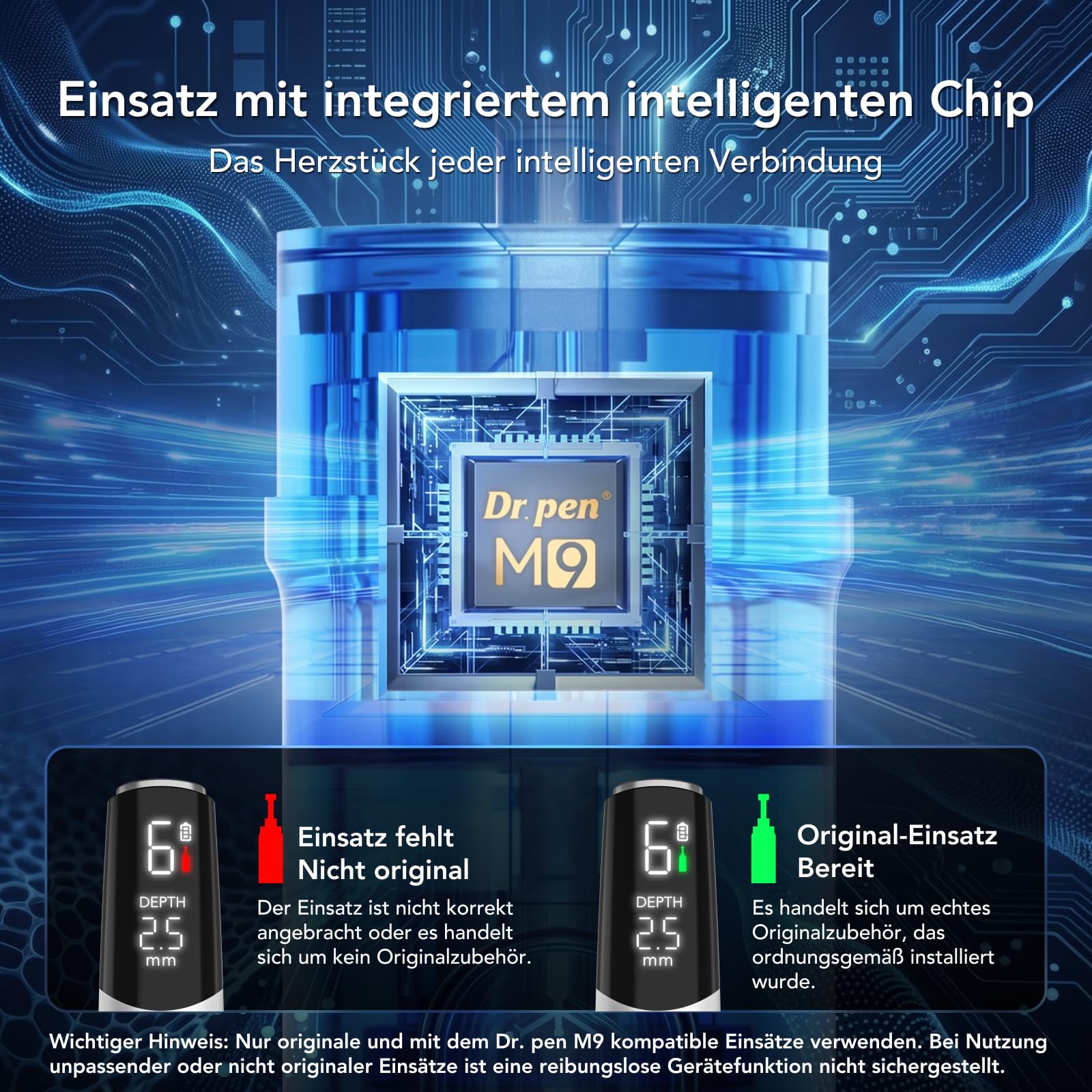 Dr.pen M9 10 Stück Kartuschen Nano-R | M9 Original-Chip | Nano-R: Tägliche Pflege & Make-up Base, schonend für sensible Haut. Ebener Teint, feinere Poren