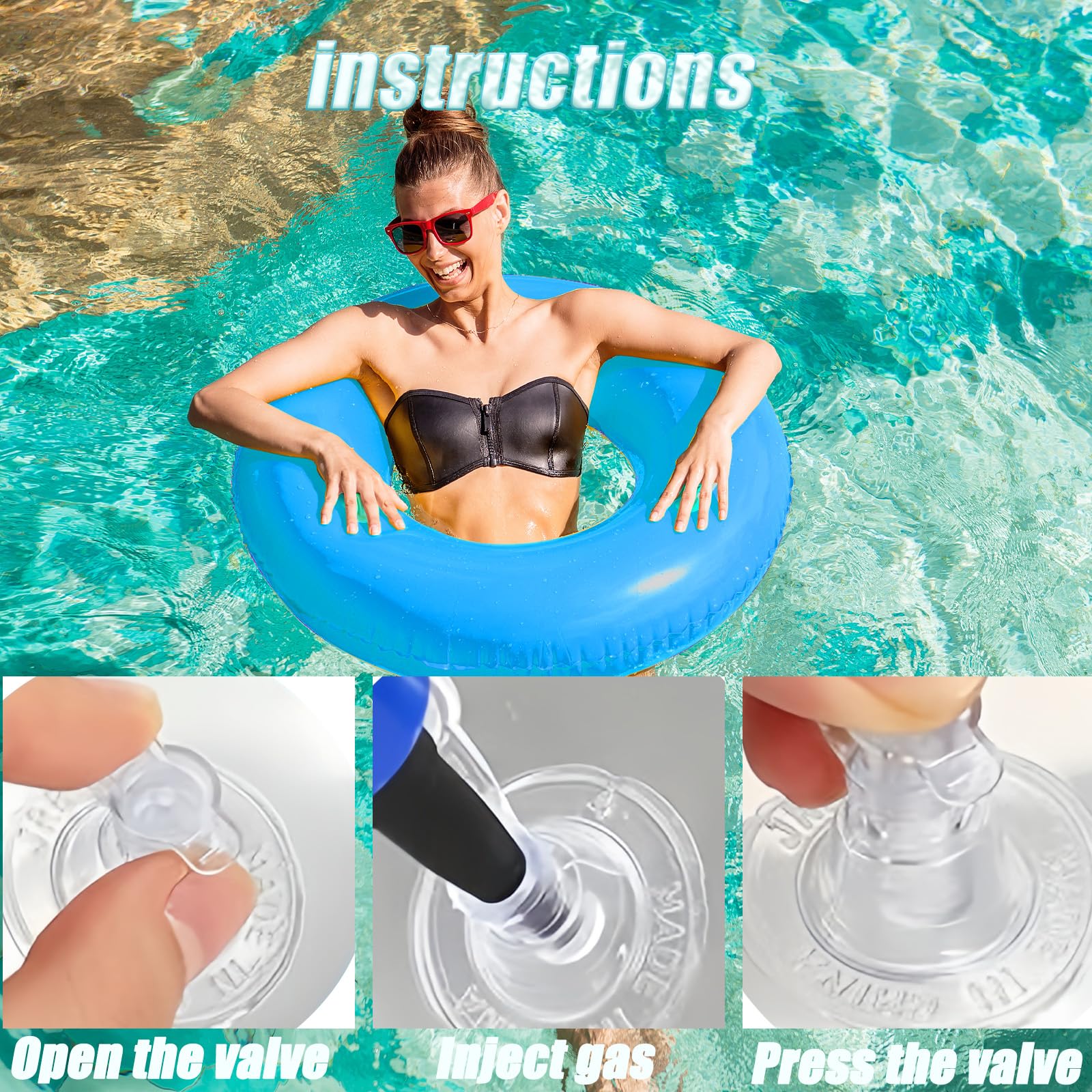 Schwimmring Erwachsene Kinder, Fluoreszenz Aufblasbar schwimmreifen Erwachsene, PVC Aufblasbare Schwimmbecken Schwimmer Ring Pool, Schwimmring Röhre für Frauen Mädchen Strandurlaub Sommerpool Party