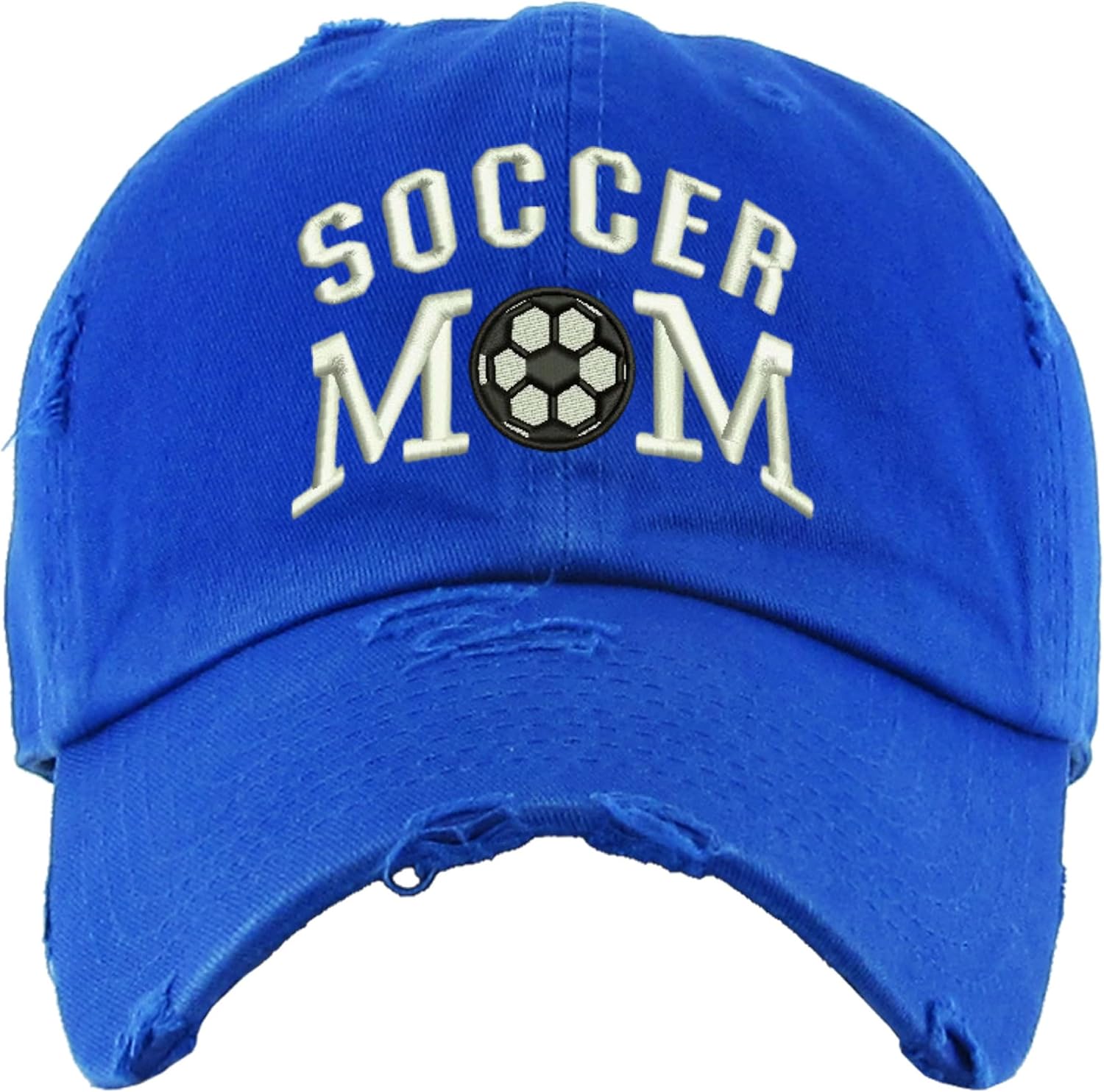 ALLNTRENDS Soccer Mom Hat Embroidered Distressed Dad Hat Women's Baseball Cap