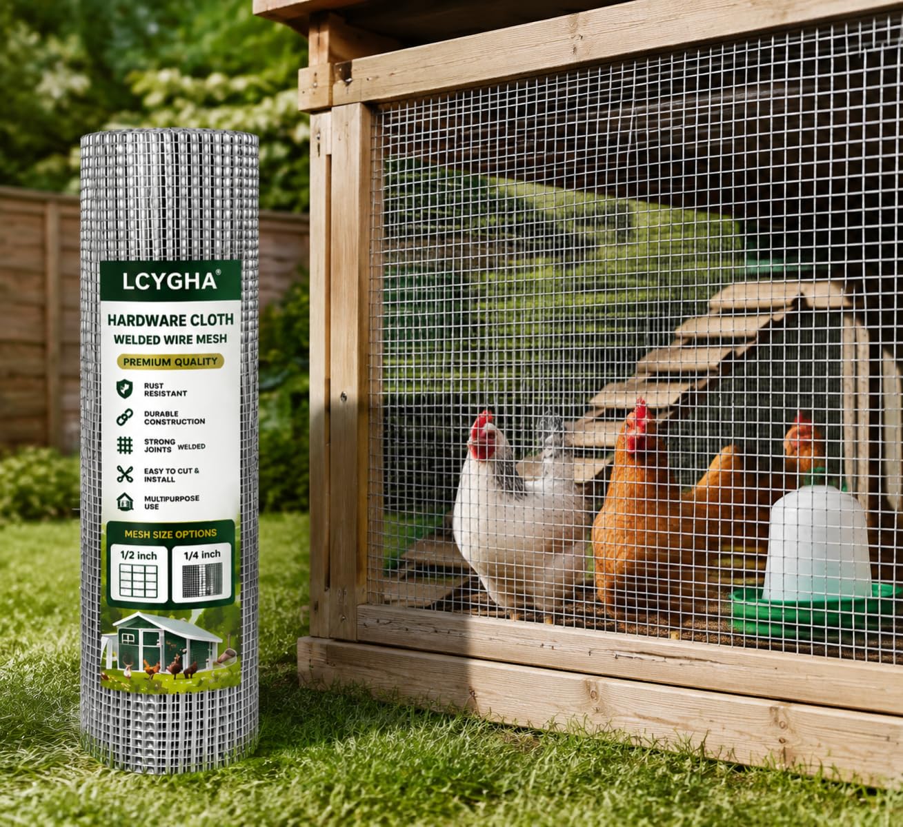 Rollo de malla de alambre soldado galvanizado for cercas de jardines y uso agrícola(1/2 inch,30 in x 44 ft)