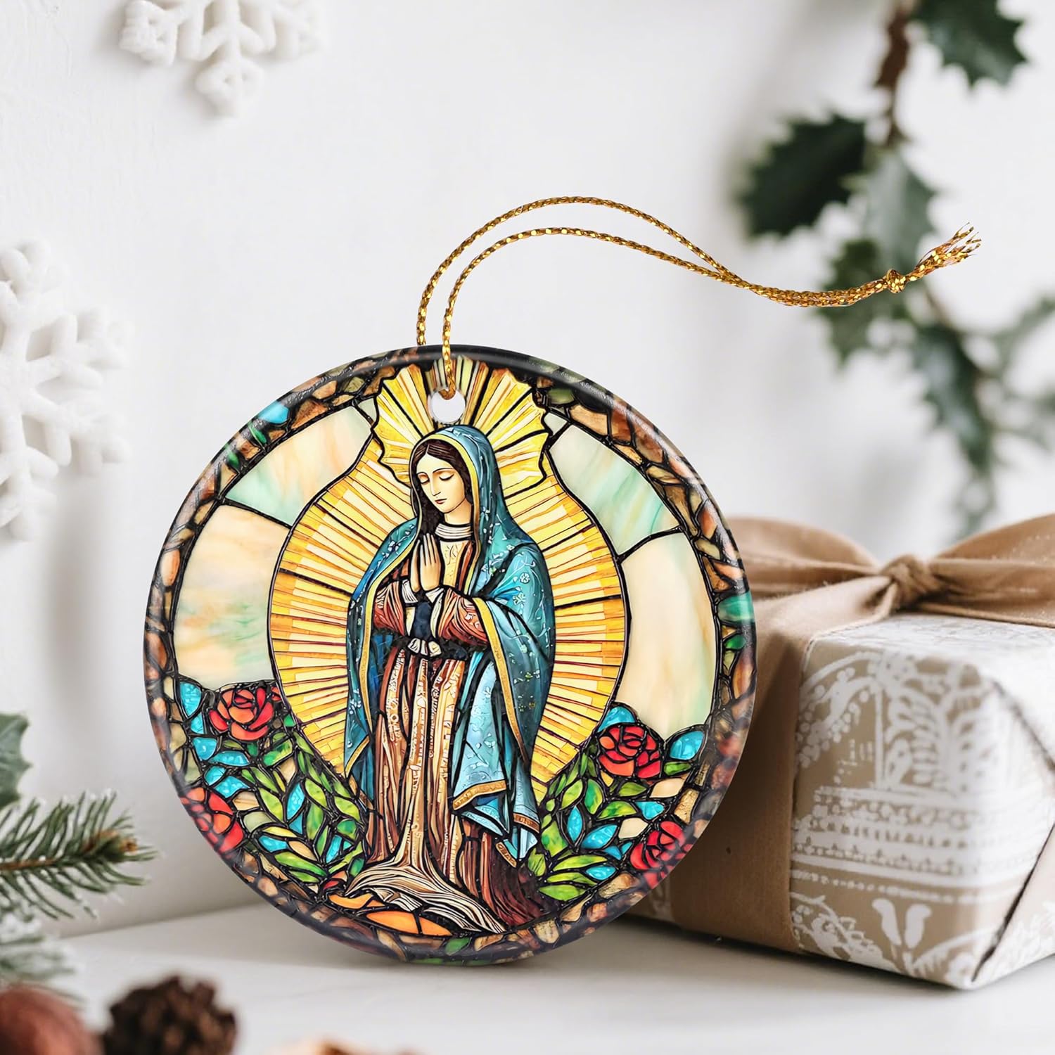 Our Lady of Guadalupe Christmas Ornaments: Christmas Tree Ornaments, Mexican Mom Holiday Decor, Stocking Stuffers, Gift Ideas, Xmas Gifts, and Latin Mom Gifts - Image 6
