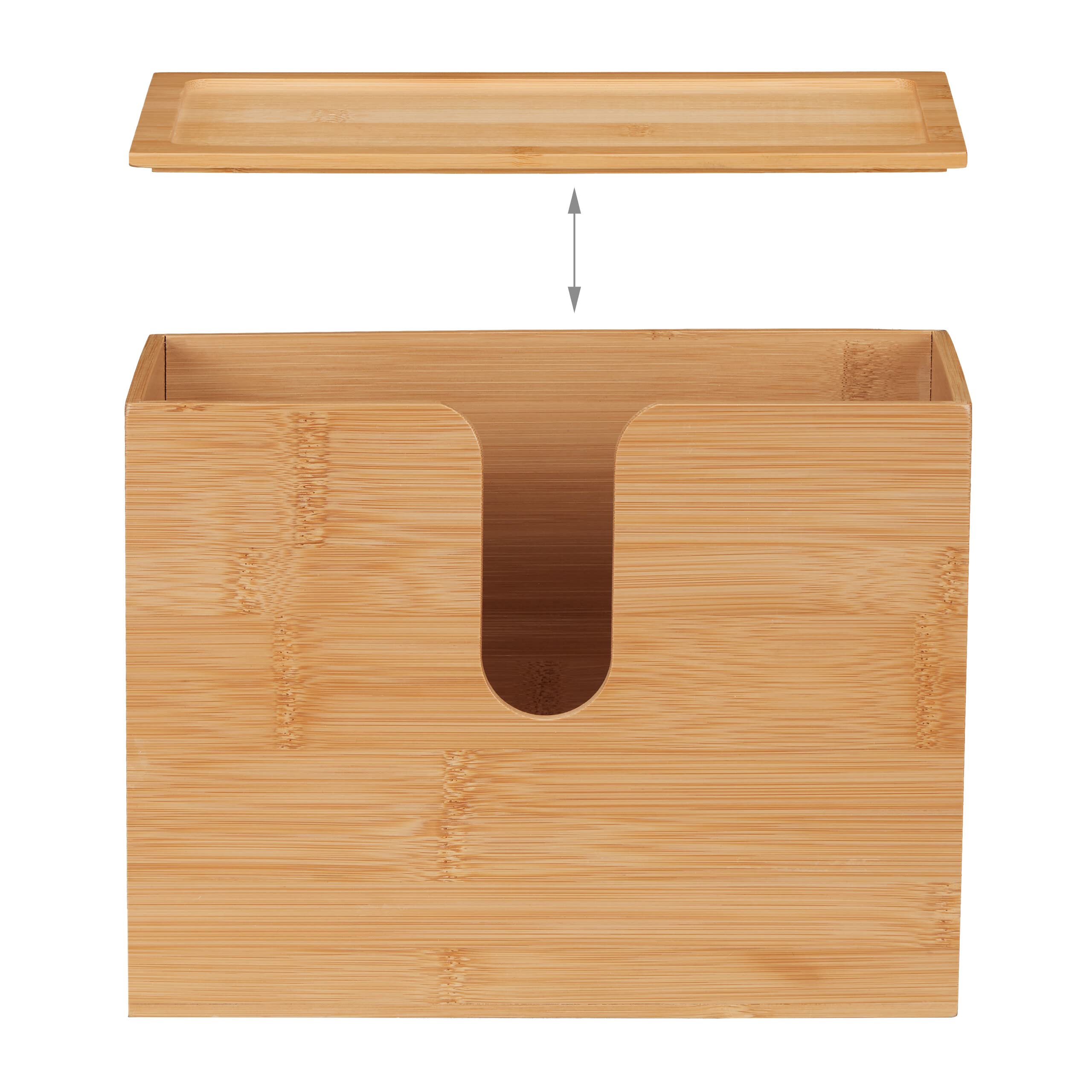 Relaxdays Distributore Asciugamani Carta da Parete, Salviette Formato H2, Dispenser Bagno 21 x 27 x 13 cm ca., Naturale
