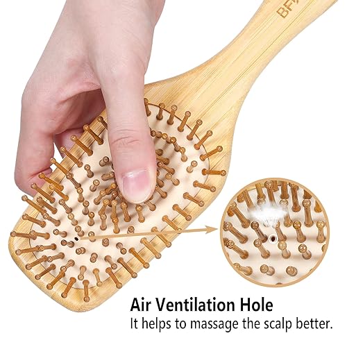 Miniatura 7 de BFWood Cepillo de pelo de paleta de bambú