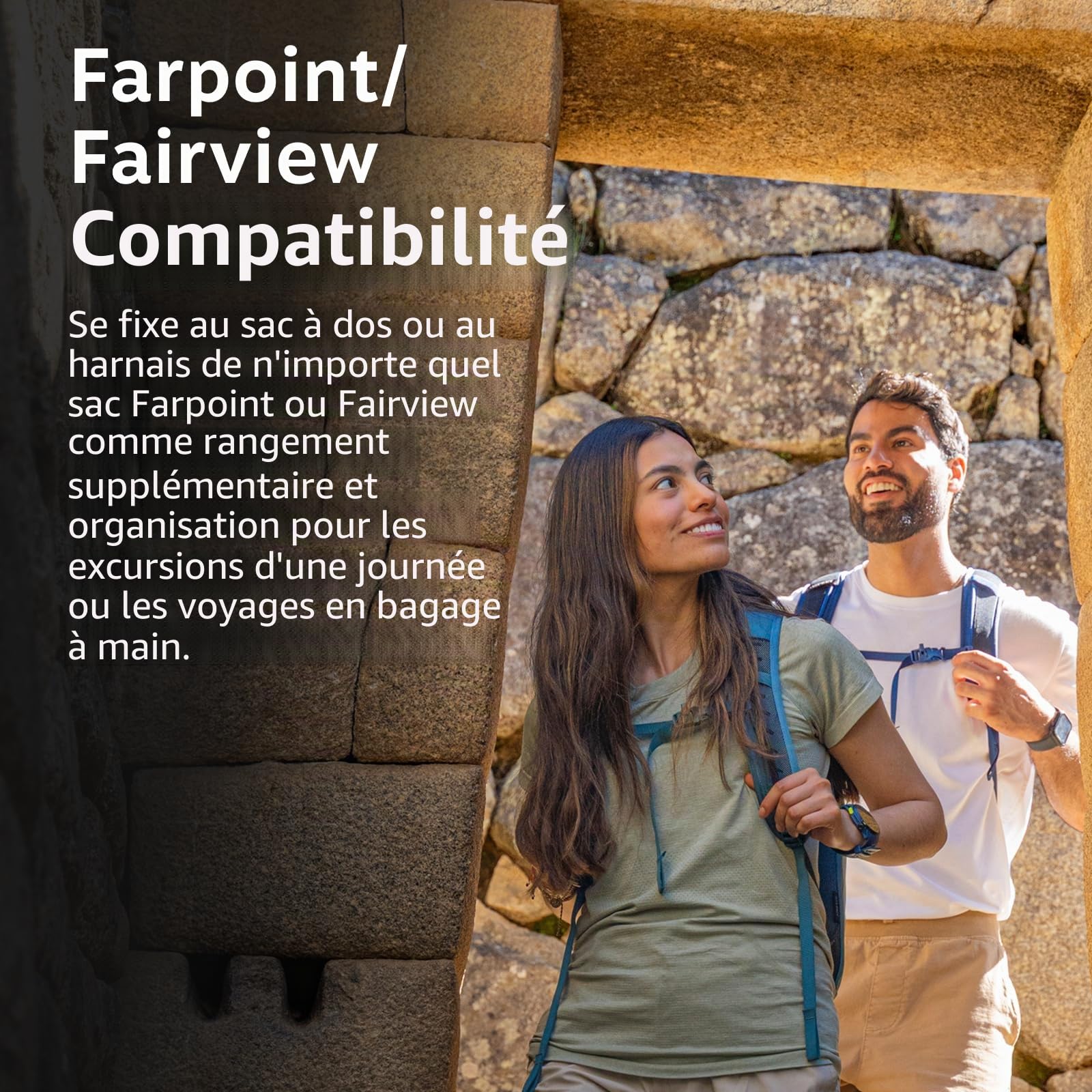 Osprey Farpoint Fairview Sac à dos de voyage de jour, 15L, Black