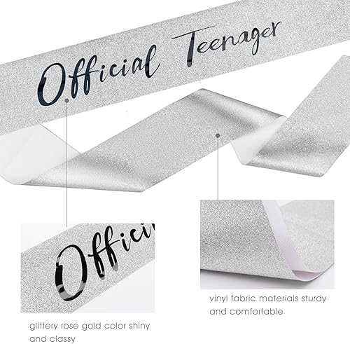 Miniatura 3 de FUNSACHY 13rd Birthday Sash & Rhinestone Tiara Set, 13 Year Old Birthday Gifts for Her Birthday Party Decorations for Girls