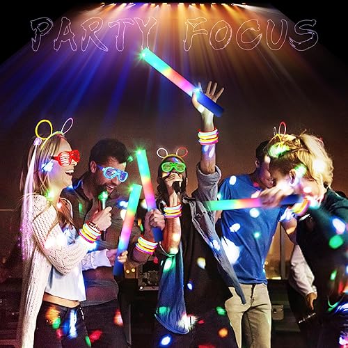 Miniatura 14 de 108 lentes LED, lentes iluminados, lentes brillantes que brillan en la oscuridad, suministros de fiesta adecuados para niños y adultos, 3 modos