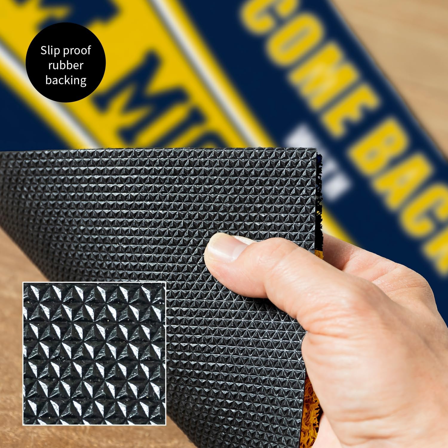 Team Sports America University of Michigan | Indoor and Outdoor Entryway | 28 x 16 Inches | Non Slip Back | Welcome Floor Mats | Muddy Dog Paws | Front Door Entrance Home Décor