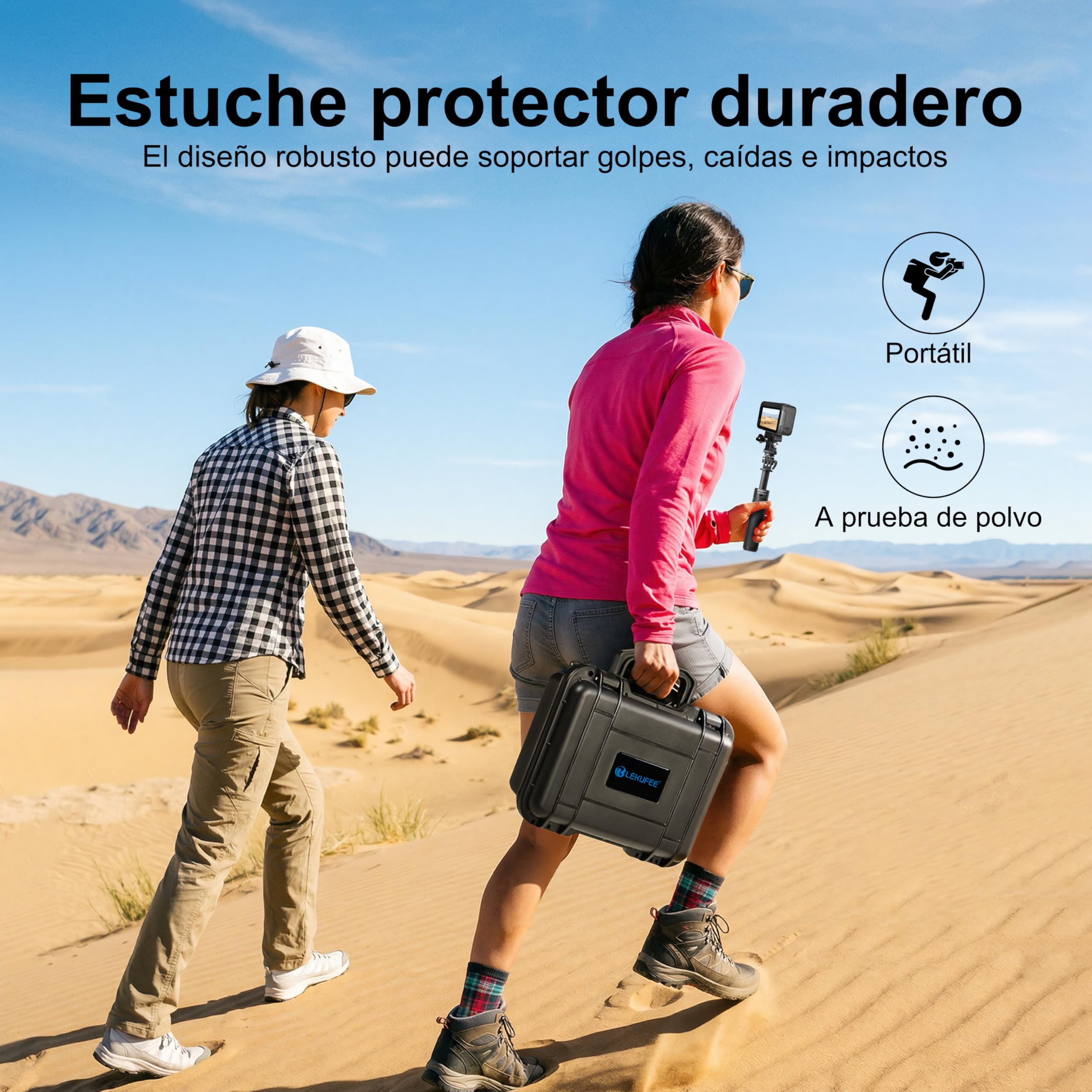 LEKUFEE Estuche Rígido Impermeable para Insta360 Ace Pro 2/Insta360 Ace Pro/Insta360 Ace cámara de acción en y Insta360 Ace Pro 2 Accesorios (Solo Maleta)