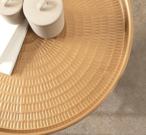 Miniatura 8 de Kate and Laurel Mahdavi - Mesa de centro moderna 26 x 26 x 16 pulgadas, color negro Dorado,Peltre